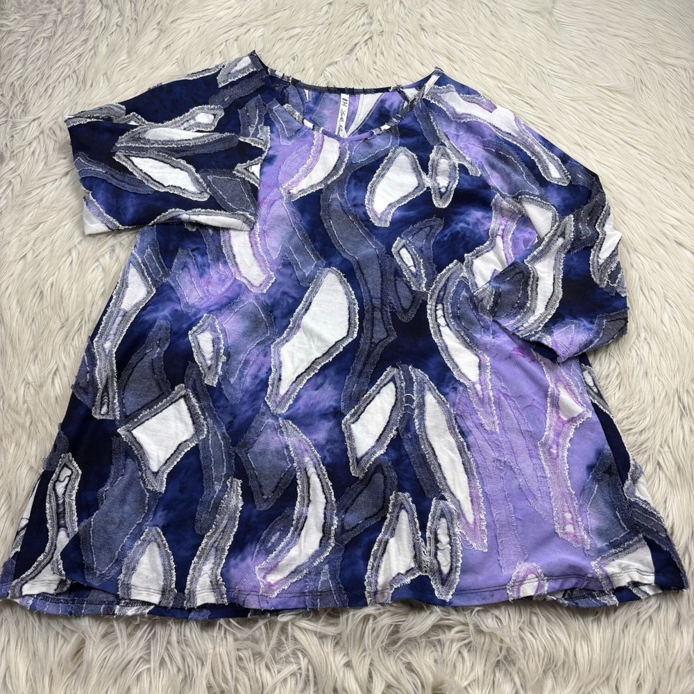 Leo & Nicole Women's M Patchwork Top Art to Wear Fairy Artsy Lagenlook
